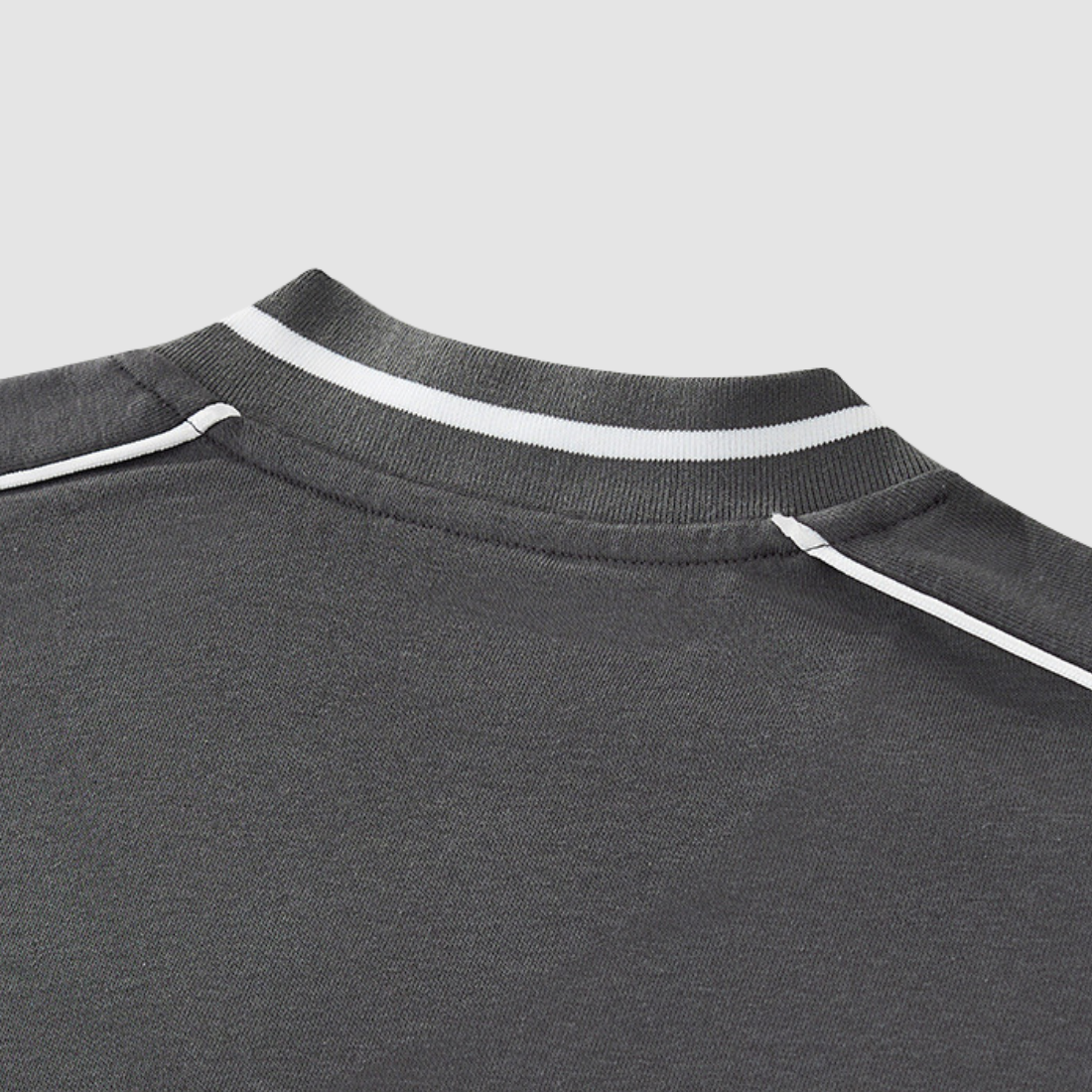 Wholesale Contrast V-Neck Drop-Shoulder Sweatshirt