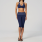 Wholesale Women's Polka Dot & Stripe Yoga Set Halter Neck Sports Bra & Capri Pants w/ Chest Pad