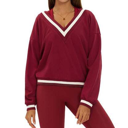 Loose V-Neck Sweatshirt