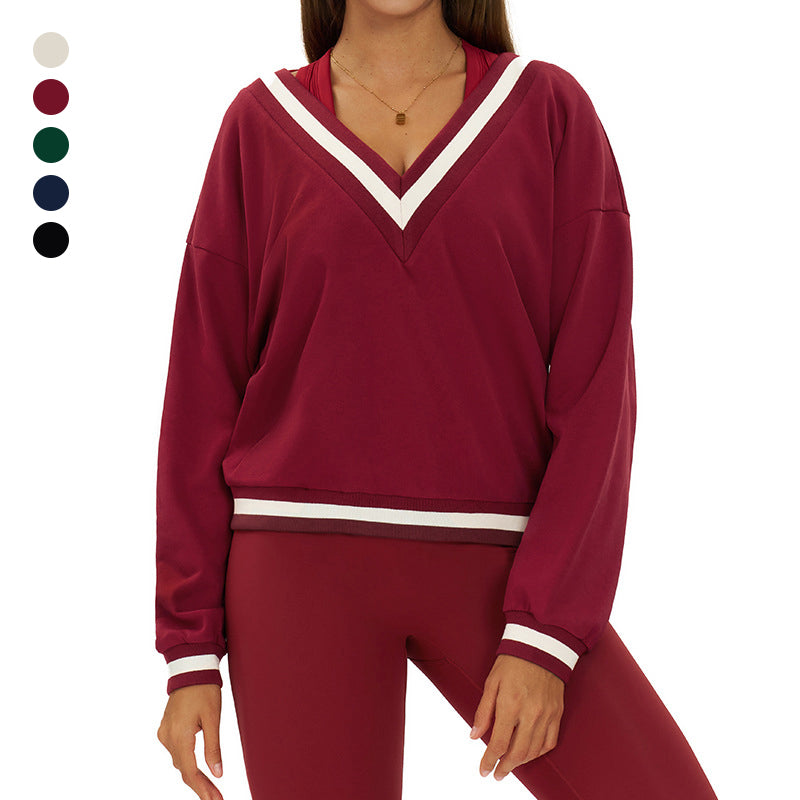 Loose V-Neck Sweatshirt