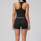 Wholesale Women's I-shape Back Tank Top & Booty-Lift Shorts Set – Seam-Detail Naked-Feel Yoga 2-Piece Set
