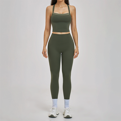 Wholesale Solid Color Top + Quick-Drying Legging set