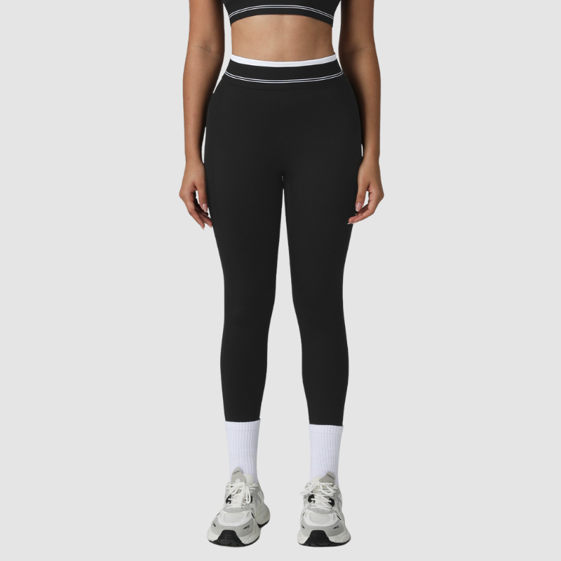 Wholesale women's color-blocked high-waisted leggings