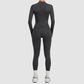 Wholesale Women's Zip-Front Long-Sleeve Yoga Jumpsuit