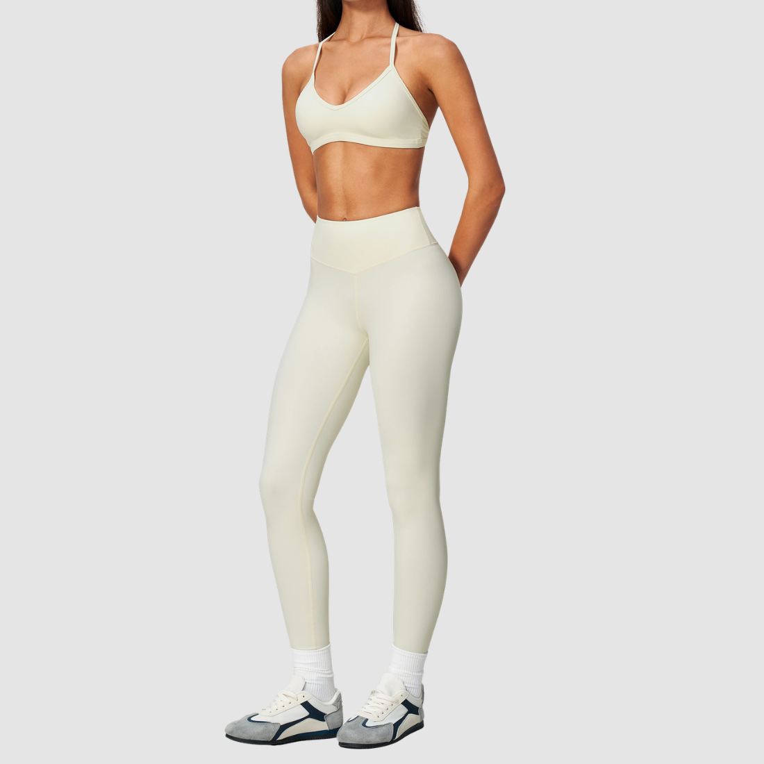 Wholesale Women's Nylon Spandex Yoga Set – Halter Bra & Leggings