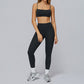 Spaghetti Strap Sports Bra + Sports Pants 2-Piece Set