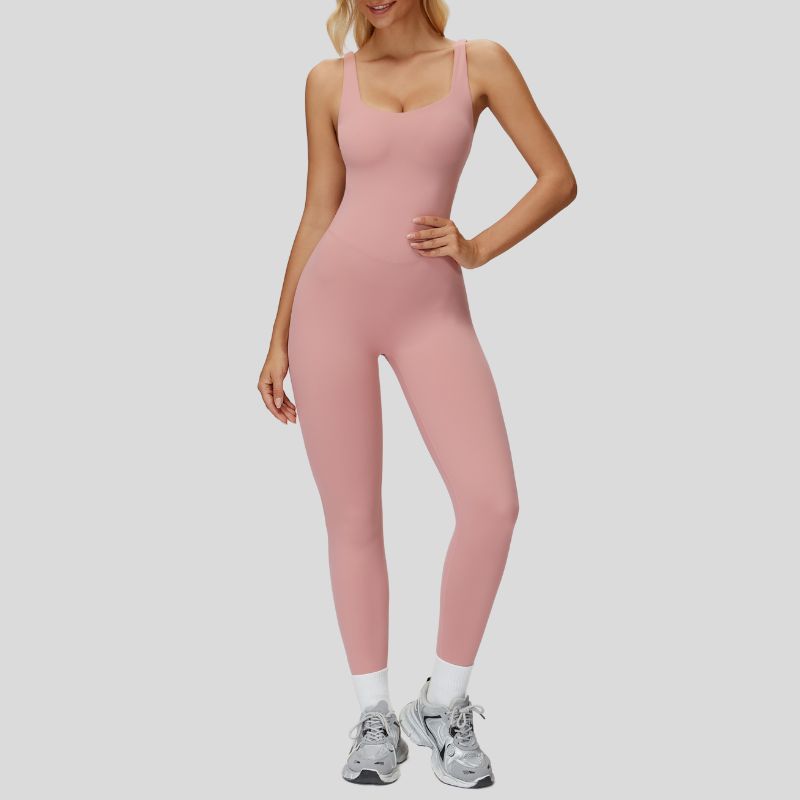 Slimming jumpsuit with cutout back