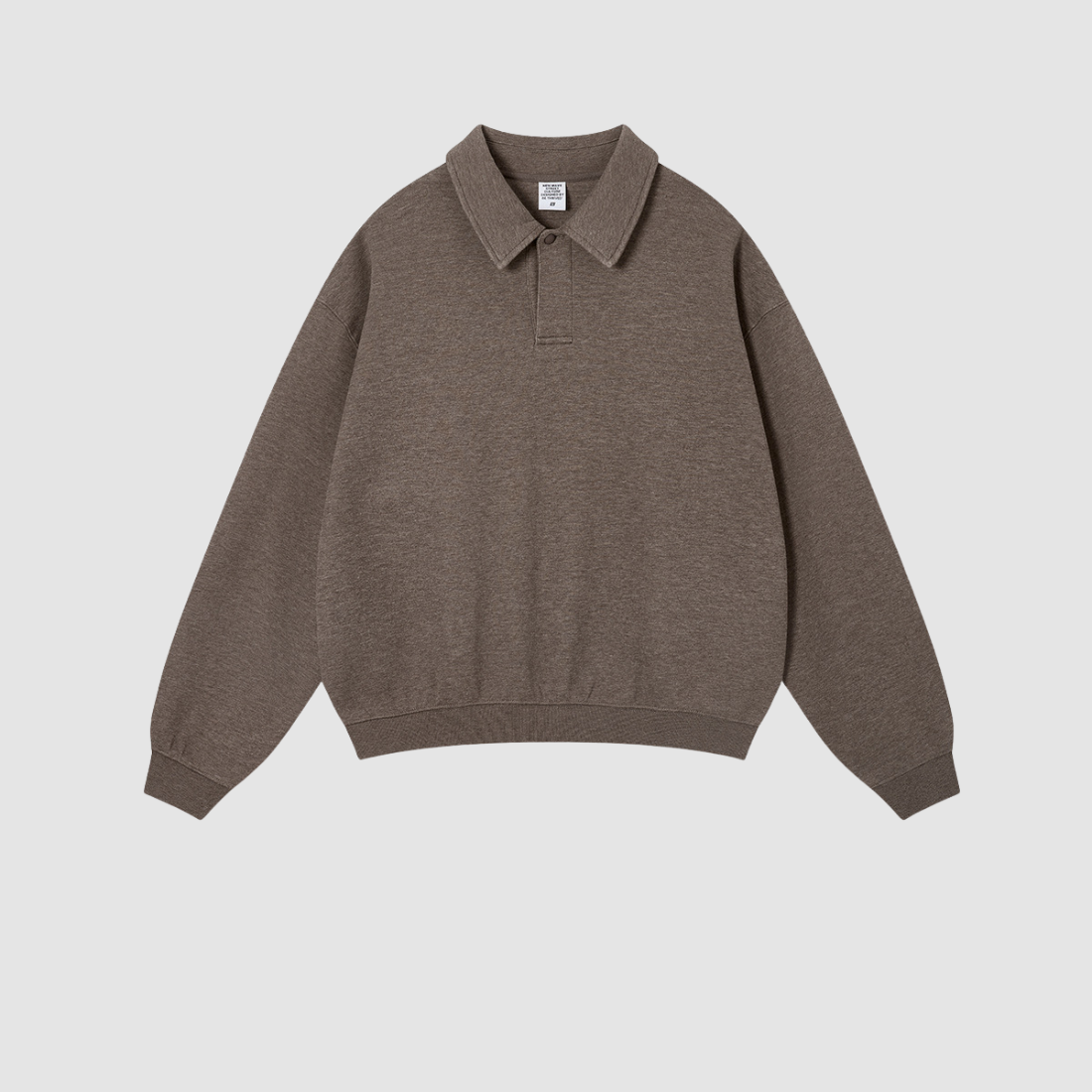Wholesale Men’s Relaxed Half-Placket Polo Sweatshirt – Cotton Blend