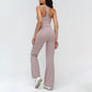Racerback tank top + Flared pants 2-piece set