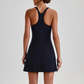Wholesale Naked-Feel Anti-Exposure Sports Tennis Dress with Built-In Bra – Quick-Dry Active Dress