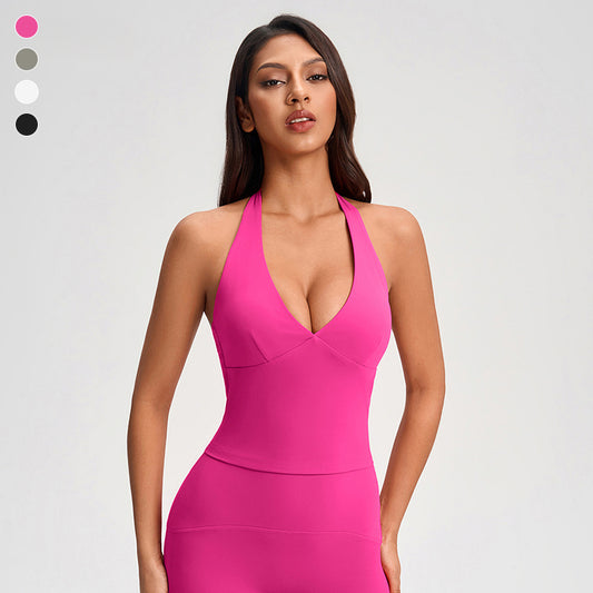 Wholesale V-neck Halter Neck Tank top | Wonderxfans bulk activewear