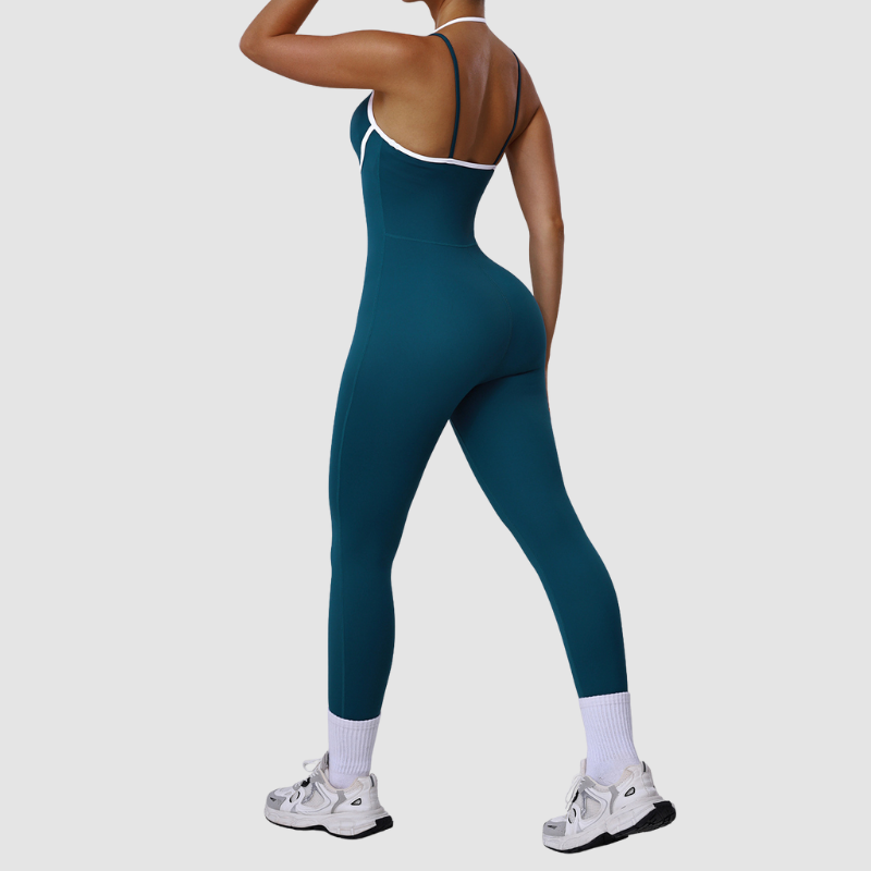 Wholesale women's elastic tight-fitting yoga jumpsuit