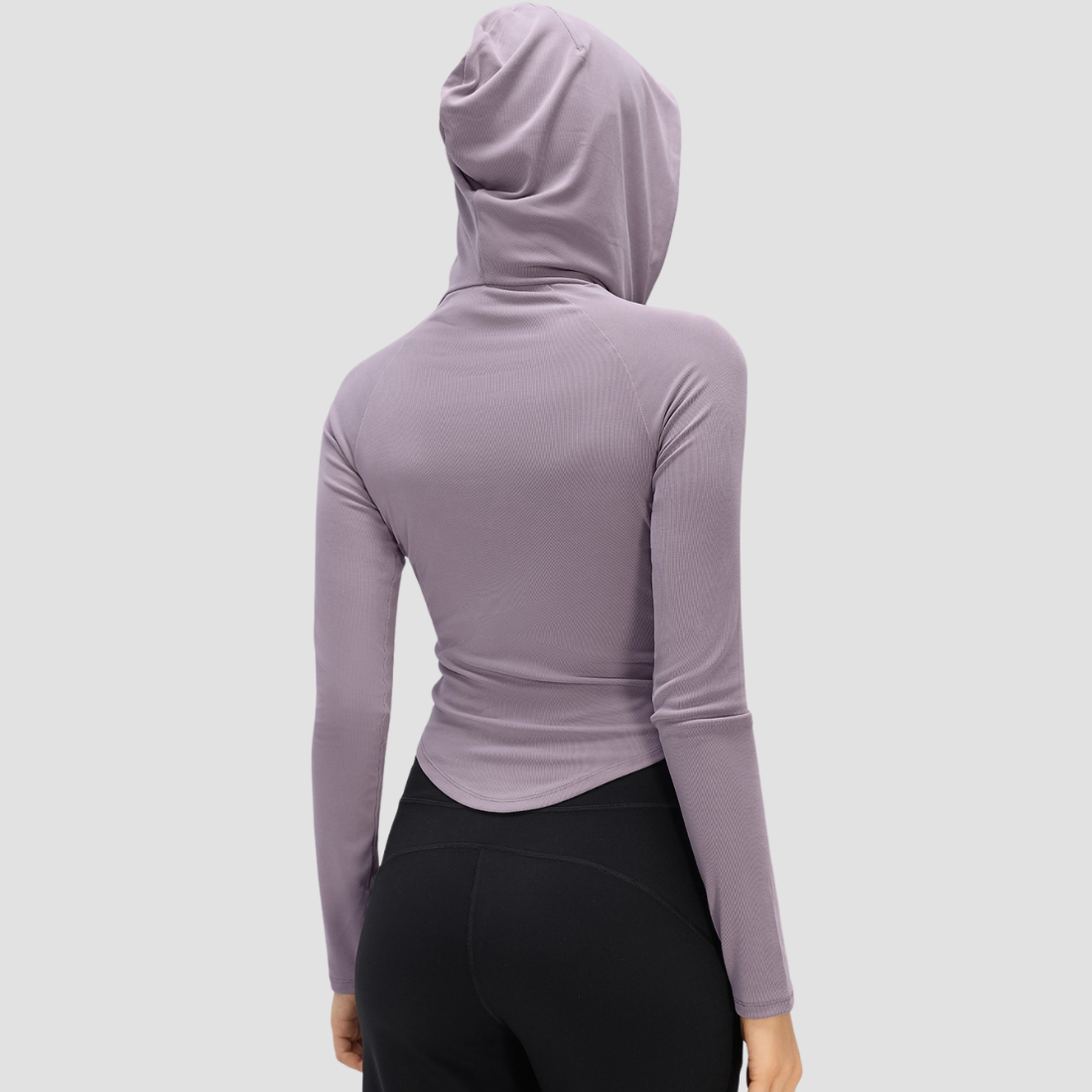 Wholesale Women's Long-Sleeve Hooded Sweatshirt Yoga Top