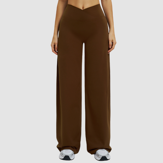 Wholesale high-waisted cross-waist wide-leg pants | Wonderxfans bulk activewear