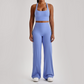 Wholesale Women's Peach Lift High Waist Flare Pants Yoga Set – Cross Back Sports Bra 0258