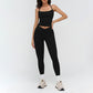Racerback tank top + high-waisted leggings 2-piece set