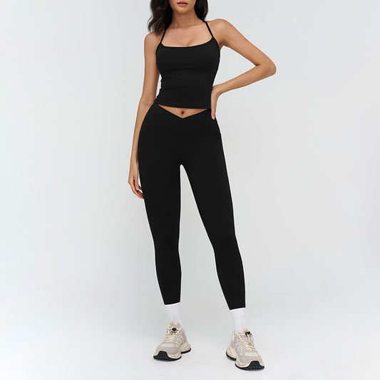 Wholesale Racerback tank top + high-waisted | Wonderxfans bulk activewear