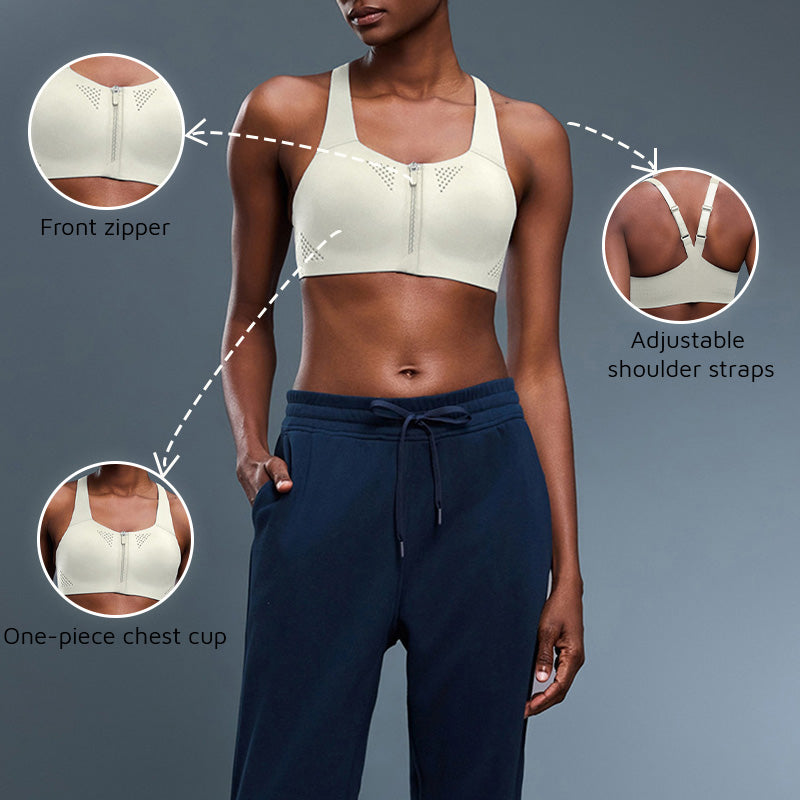 Zip-Front Sports Bra