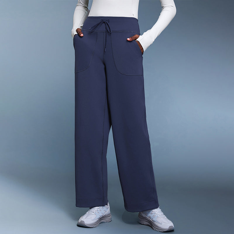 Buttery-soft fleece-lined relaxed straight-leg sweatpants