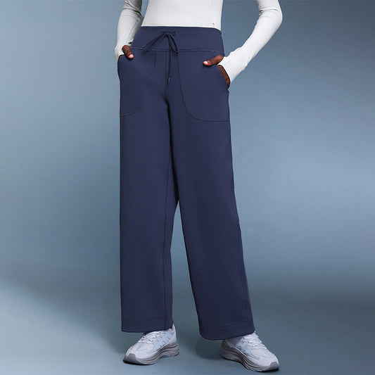 Buttery-soft fleece-lined relaxed straight-leg sweatpants