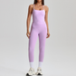 Women's Activewear Padded Sleeveless Top & Straight-Leg Pants Yoga Set