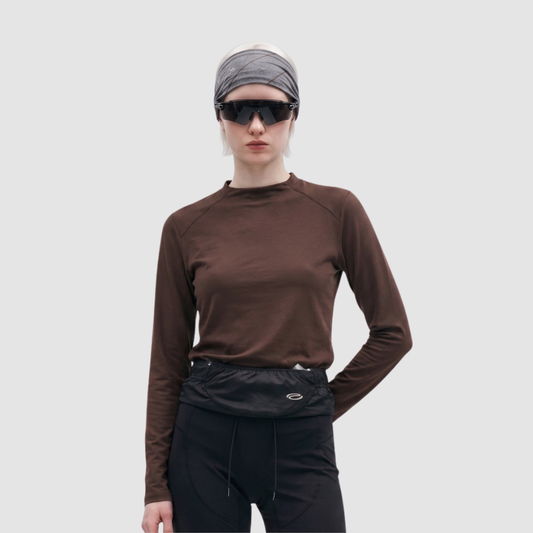 Wholesale Women’s Breathable Modal High-Neck Long-Sleeve Active T-Shirt