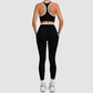 Wholesale contrasting vest+cross waistline legging set | Wonderxfans bulk activewear