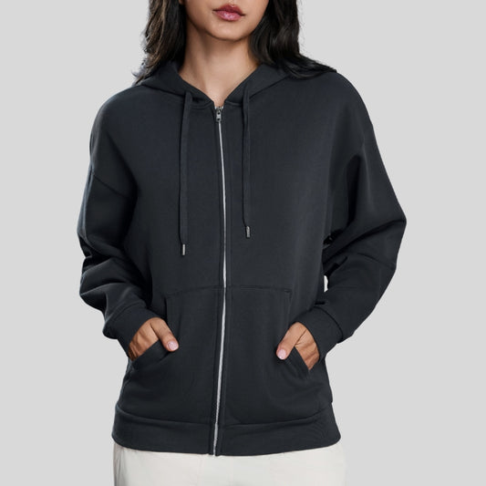 Wholesale Brushed Fleece Zip Hoodie | Wonderxfans bulk activewear