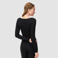 Wholesale Women's Twist-Knot Long-Sleeve Yoga Top – Fitted Running Cover-Up