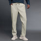 Elastic Waist Straight Leg Casual Pants