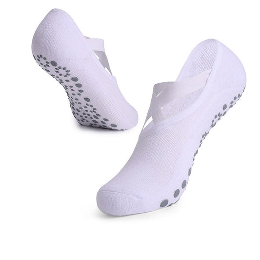 Lace-up Non-Slip Breathable Terry-Cushion Training Yoga Socks