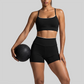 Wholesale Women Color-Block Y-Shape Back Bare-Feel Tank Top & Shorts Set (Pre-sale)