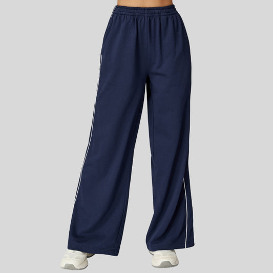 Wholesale Loose-fitting striped color-blocked sweatpants | Wonderxfans bulk activewear