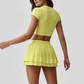 Wholesale Women's Tennis Set: Short Sleeve Top & Skirt – Quick-Dry Anti-Exposure
