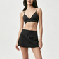 Wholesale Women's Lace Trim Bra & Mini Skirt & Cardigan 3-Piece Yoga Set