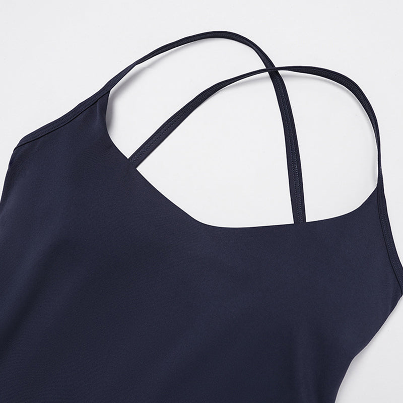 Snug-Fit Tank Top + Flared Leg Pants 2-Piece Set