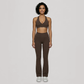 Deep V halter neck bra + high waisted pant 2-piece set