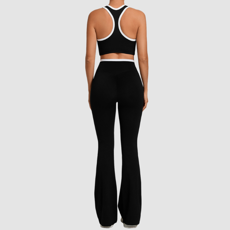 Wholesale contrasting vest+cross waistline Pants set | Wonderxfans bulk activewear