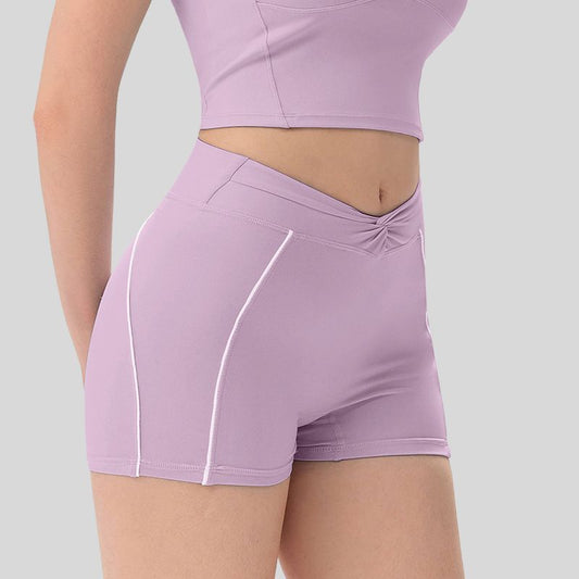 Wholesale women's twist barefeel yoga shorts | Wonderxfans bulk activewear