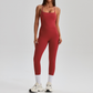 Women's Activewear Padded Sleeveless Top & Straight-Leg Pants Yoga Set