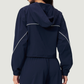 Wholesale Women's UPF50+ Sun Protection Colorblock Cropped Hoodie Jacket – Lightweight Breathable Outdoor Running Sportswear