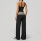Wholesale Women's Polka Dot & Stripe Yoga Set Tank Top & Wide-Leg Pants w/ Chest Pad