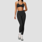 Wholesale Women's Seamless Yoga Set: Strappy Sports Bra & Leggings – High-Stretch w/ Chest Pad