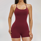 Wholesale women's one piece contrasting suspender sports jumpsuit