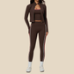 Wholesale Women's Sports Vest, Long Pants & Stand-Collar Jacket Yoga Set