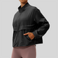 Women's Outdoor Windbreaker Loose Casual Yoga Jacket with Stand Collar