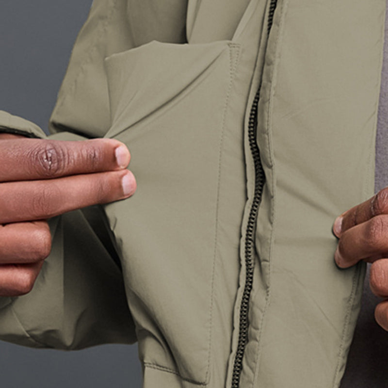 Classic lapel windproof warm jacket