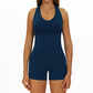 Racerback Sports top + High-waisted shorts 2-Piece Set