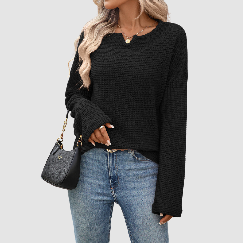 Wholesale women's striped waffle knit tops | Wonderxfans bulk activewear