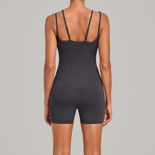 Wholesale Women's Retro Print Faux Two-Piece Yoga Unitard